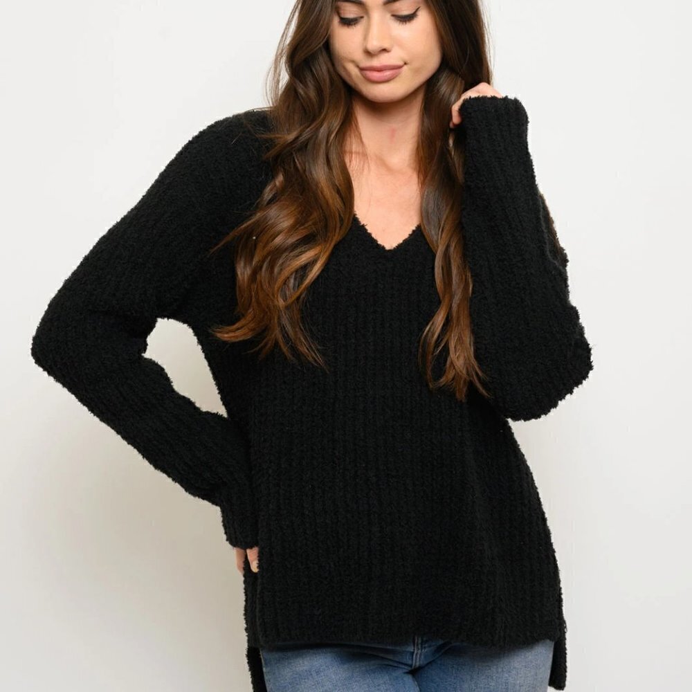 black ultra soft Long sleeved Sweater